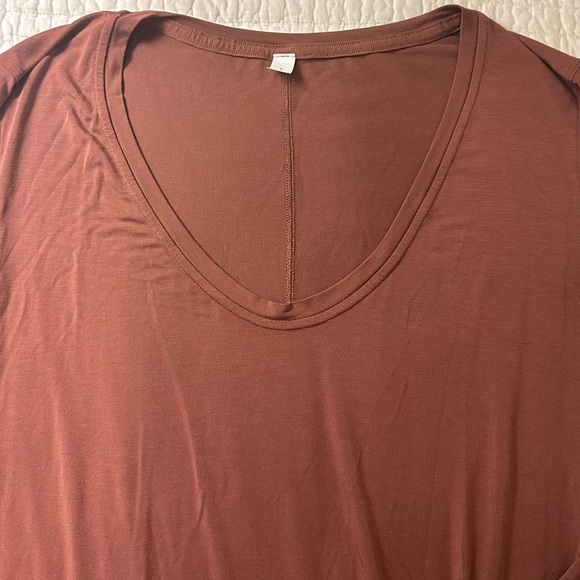 Lululemon Up for Down Time Long Sleeve Dark Terracotta Size 6 - Picture 6 of 8